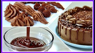 4 TIPOS DE GANACHE DE CHOCOLATE CON 1 SOLA RECETA [upl. by Nirel]