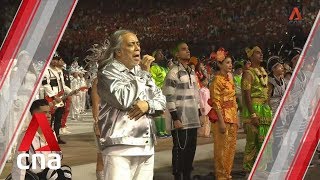 NDP 2019 Rocker Ramli Sarip sings Singapores national anthem [upl. by Ralf841]