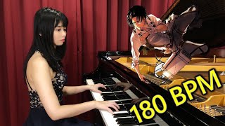 🎼 FULL SPEED 180 BPM【Attack on Titan】 Guren no Yumiya With Piano Sheet Music [upl. by Arakihc]