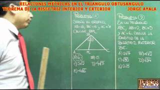 TEOREMA DE LA BISECTRIZ INTERIOR Y EXTERIOR EJERCICIOS RESUELTOS [upl. by Salamanca57]