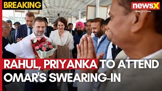 Rahul Gandhi Priyanka To Attend Omar Abdullahs Swearingin Ceremony  NewsX [upl. by Afesoj]