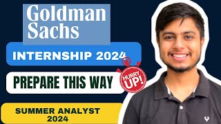 Goldman Sachs Internship 2024  Summer Analyst Program [upl. by Eelyrag998]