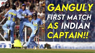 Sourav Ganguly First Match as INDIAN CAPTAIN Ganguly Leads India FIRST TIME EVER  Singapore 1999 [upl. by Ydaf]