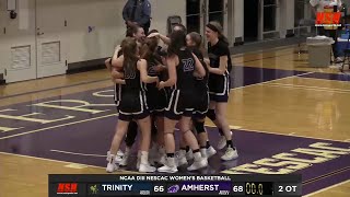 Womens Basketball Amherst vs Trinity Highlights 12724 [upl. by Matrona]