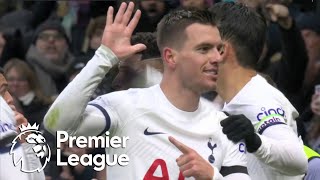 Giovani Lo Celso volleys Tottenham 10 in front of Aston Villa  Premier League  NBC Sports [upl. by Othella784]