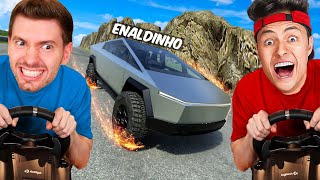 Destruindo o CARRO do ENALDINHO no BeamNG Drive cybertuck [upl. by Longo]