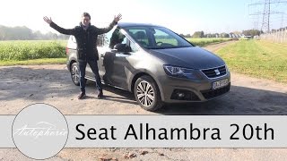 2016 Seat Alhambra 20th Anniversary 20 TDI 184 PS Test  FamilienVanFahrbericht  Autophorie [upl. by Bertrand]