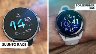 Garmin Forerunner 265 vs Suunto Race  450 Smartwatch FaceOff [upl. by Gnim814]