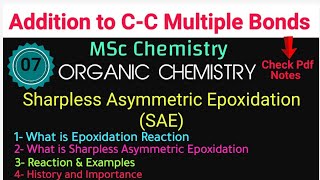 Sharpless Asymmetric EpoxidationAddition Rxn MSc ORGANIC CHEMISTRY Notesitschemistrytime [upl. by Kinson]