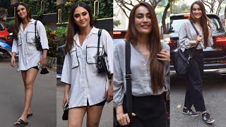 EXCLUSIVE  Surbhi Jyoti amp Krystal Dsouza snapped at Andheri [upl. by Michaelina991]