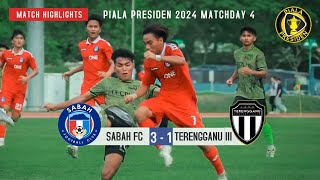 MATCH HIGHLIGHTS  SABAH FC 3  1 TERENGGANU FC III  PIALA BELIA 2024 MATCHDAY 4 1552024 [upl. by Hungarian]