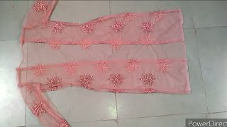 Crop top shrug NET ka jacket  Indo Western dressshrug cutting and stitching full video [upl. by Neilla]