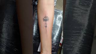 Unalome with lotus tattoo for u tattoo near chandanagartattoo 8328042526 [upl. by Edwine698]