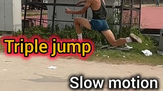 Slow motion triple jump 🥈👌viralvideo slowmotion athletics competition [upl. by Oderfigis]