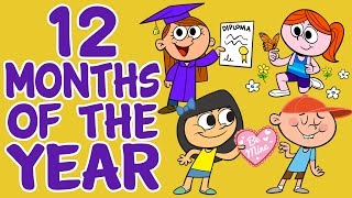 Months of the Year Song  12 Months of the Year  Kids Songs by The Learning Station [upl. by Asalocin686]