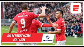 CHUCKY LOZANO dejó fría a la defensa del AJAX y anotó el gol del empate para el PSV  Eredivisie [upl. by Nhojleahcim]