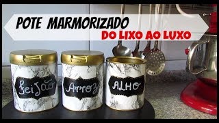 DIY  POTE MARMORIZADO  DO LIXO AO LUXO  LETICIA ARTES [upl. by Aicre8]