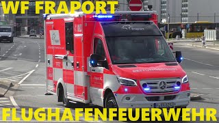 FLUGHAFENFEUERWEHR FRANKFURTMAIN Schicker RTW MIT GRUSS  HTLF WF FRAPORT MontisEinsatzfahrten [upl. by Rednazxela]