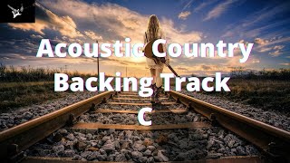 ACOUSTIC COUNTRY BACKING TRACK IN C [upl. by Barbee535]