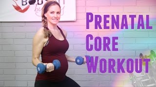 15 Minute Prenatal Core Workout Ab exercises for pregnancy [upl. by Anuahc943]