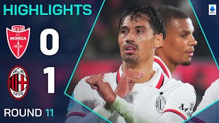 MONZAMILAN 01  HIGHLIGHTS  Reijnders header seals first Milan away win  Serie A 202425 [upl. by Nats]