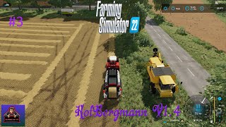 FS22  timelapse  Hofbergamnn14  Récolte de lorge et paille presser  3 [upl. by Akcirred]