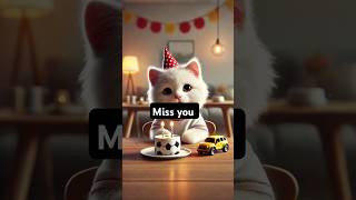 KITTEN BIRTHDAY😢 catlover aicatstoriescatshorts viwesviewsviralvideosubscribersgrow [upl. by Mauer220]