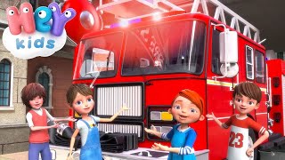 Pompierii 👨‍🚒 Mașină de pompieri 🚒 Cântec pentru copii  HeyKids [upl. by Madonia428]