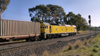 3MP1 Aurizon  TGE Container Train With G535 Departs Anakie Loop 882023  PoathTV Railways [upl. by Eloise254]