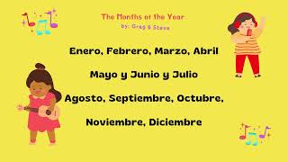 Months Of The Year  English amp Spanish  Gracie’s Corner Lyrics [upl. by Housum]