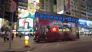 Causeway Bay Hong Kong 🇭🇰 at night in March 2024 Walking tour [upl. by Egarton]