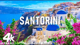 Santorini 4K  Discover the Stunning Beauty of Greeces Iconic Island With Relaxing Music [upl. by Nirad39]