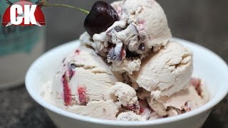 How to make Cherry Ice Cream Chef Kendras Easy Cooking [upl. by Mendive]