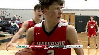 Delphos Jefferson vs Spencerville Boys Basketball 2122021 [upl. by Shandy]