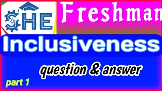 Inclusiveness freshman course exam and answers p1 freshmancourse ethiopiaeducation inclusivenes [upl. by Ennoryt]