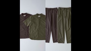 COURLYampCoKIMONO COLLAR SHIRT solidamp1TUCK TAPERED EZ PANTS solid [upl. by Dambro]