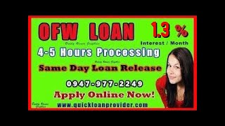 OFW Loan 4 to 5 Hours ProcessOFW Loan 1 Day Release amp Low Interest Rate [upl. by Angelo]