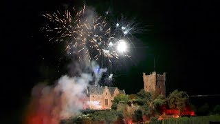 Winzerfest Bingen 2017 Burg Klopp Feuerwerk [upl. by Schargel]