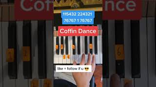 Coffin Dance Meme Easy Piano Tutorial [upl. by Amrak]