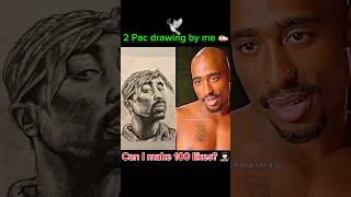 2 Pac drawing ✍🏻🕊️ tupac drawing art shorts [upl. by Rog]