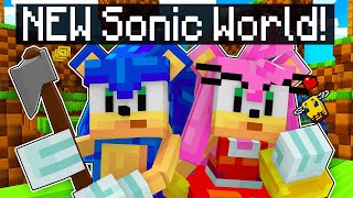 Sonics NEW Minecraft World  Sonic Minecraft Stories 1 [upl. by Oneladgam833]