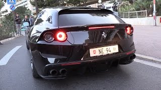 Ferrari GTC4Lusso  Exhaust Sounds in Monaco [upl. by Ronica]