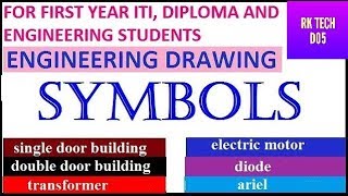 ENGINEERING DRAWING SYMBOLS  DRAWING SYMBOLS [upl. by Prakash]