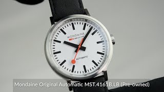 Mondaine Original Automatic MST4161BLB Preowned [upl. by Atteloiv]