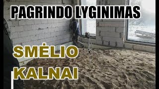 Pagrindo SMĖLIO lyginimas pries betonavimą Namo statyba [upl. by Norahc]