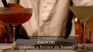 Como Preparar un Daikiri Clasico amp Frozen de Fresas  Los Cocteles Mas Populares [upl. by Gnuj]