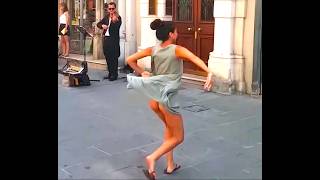 💃 Rima Baransi dancing in Trieste Italy with violinist Ivo Remenec Horizontally stabilized [upl. by Barnard]