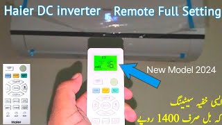 Haier AC Remote Functions Haier 18HFCP Remote control Haier ac remote setting [upl. by Ehttam]