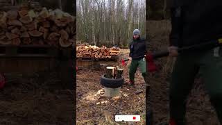 Leveraxe is the best  No more wood splitter [upl. by Neirol]