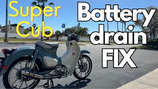 Honda Super Cub C125  How to fix the battery drain 2022 present [upl. by Brigid50]